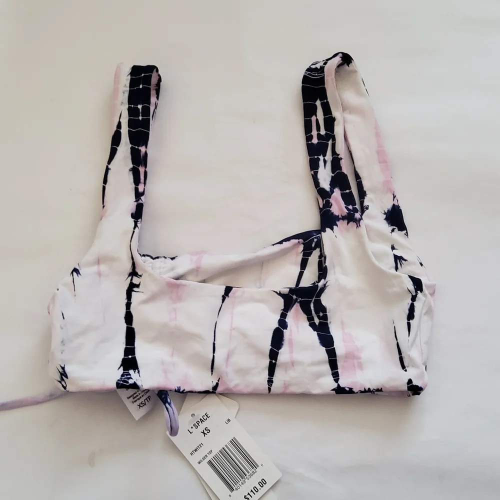 NWOT L*Space Liberty Tie Dye Wilder Bikini Swimsuit Top Size XS